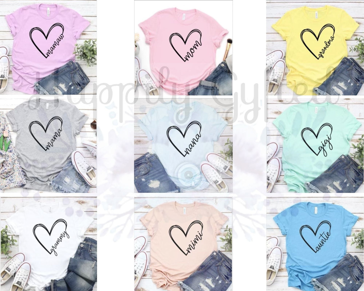 Mother's Day Name Tees