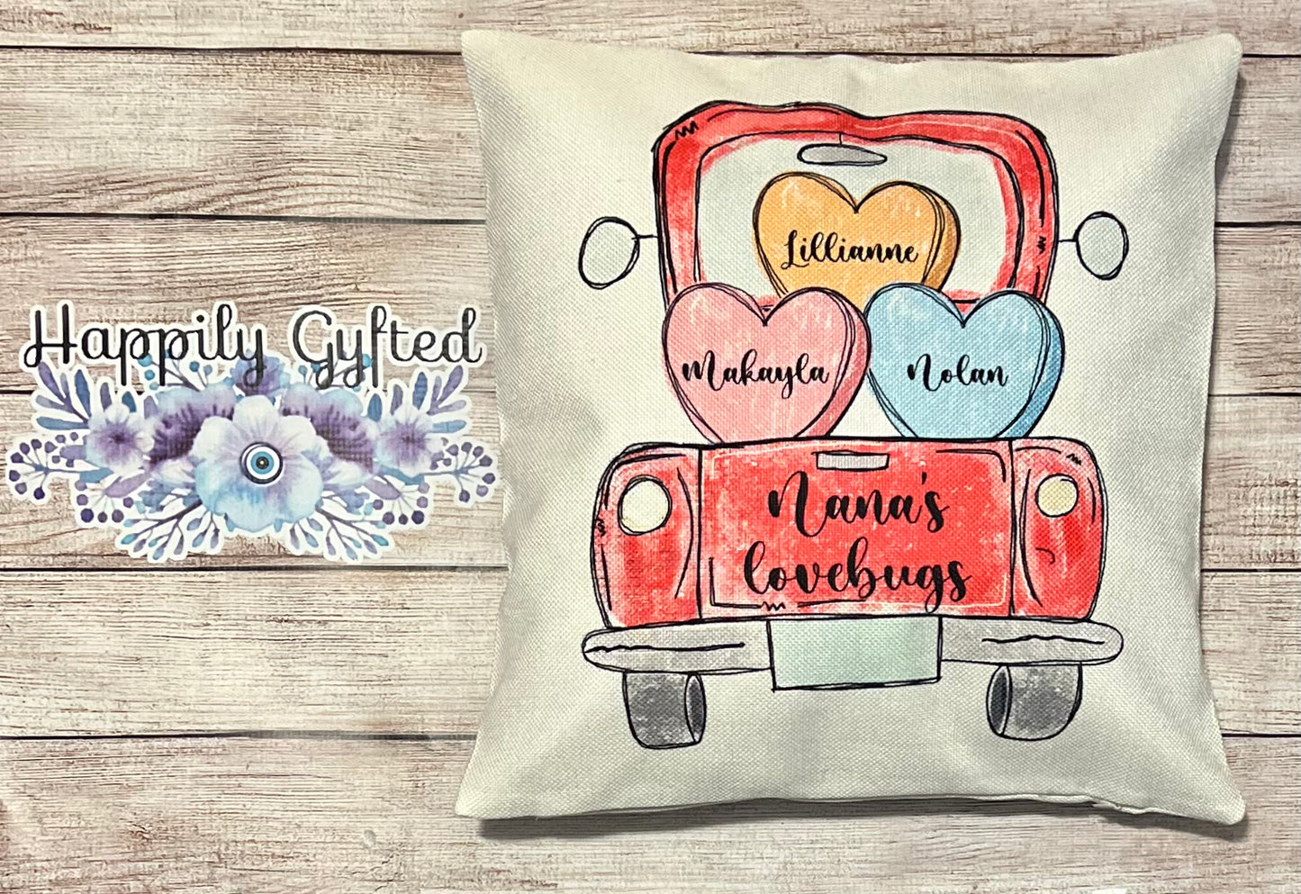 Valentine Truck Pillow