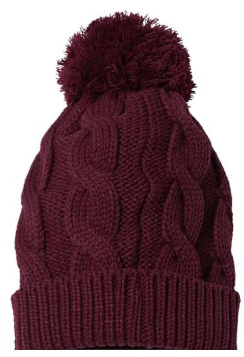 Custom Cable Knit Winter Hat