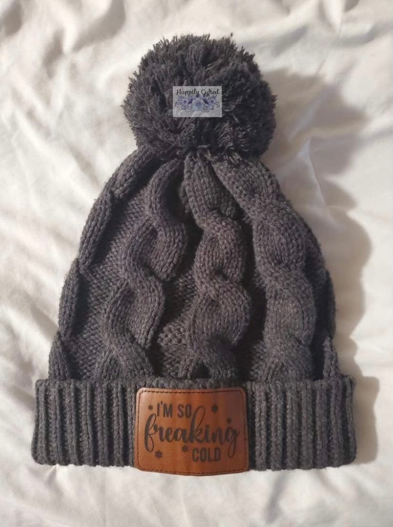 Custom Cable Knit Winter Hat