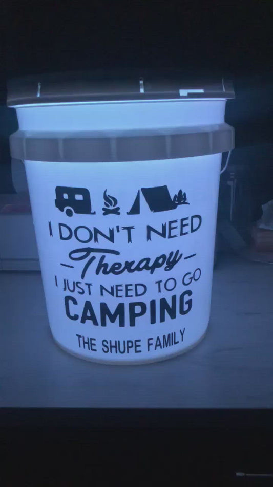 Personalized Camping Bucket