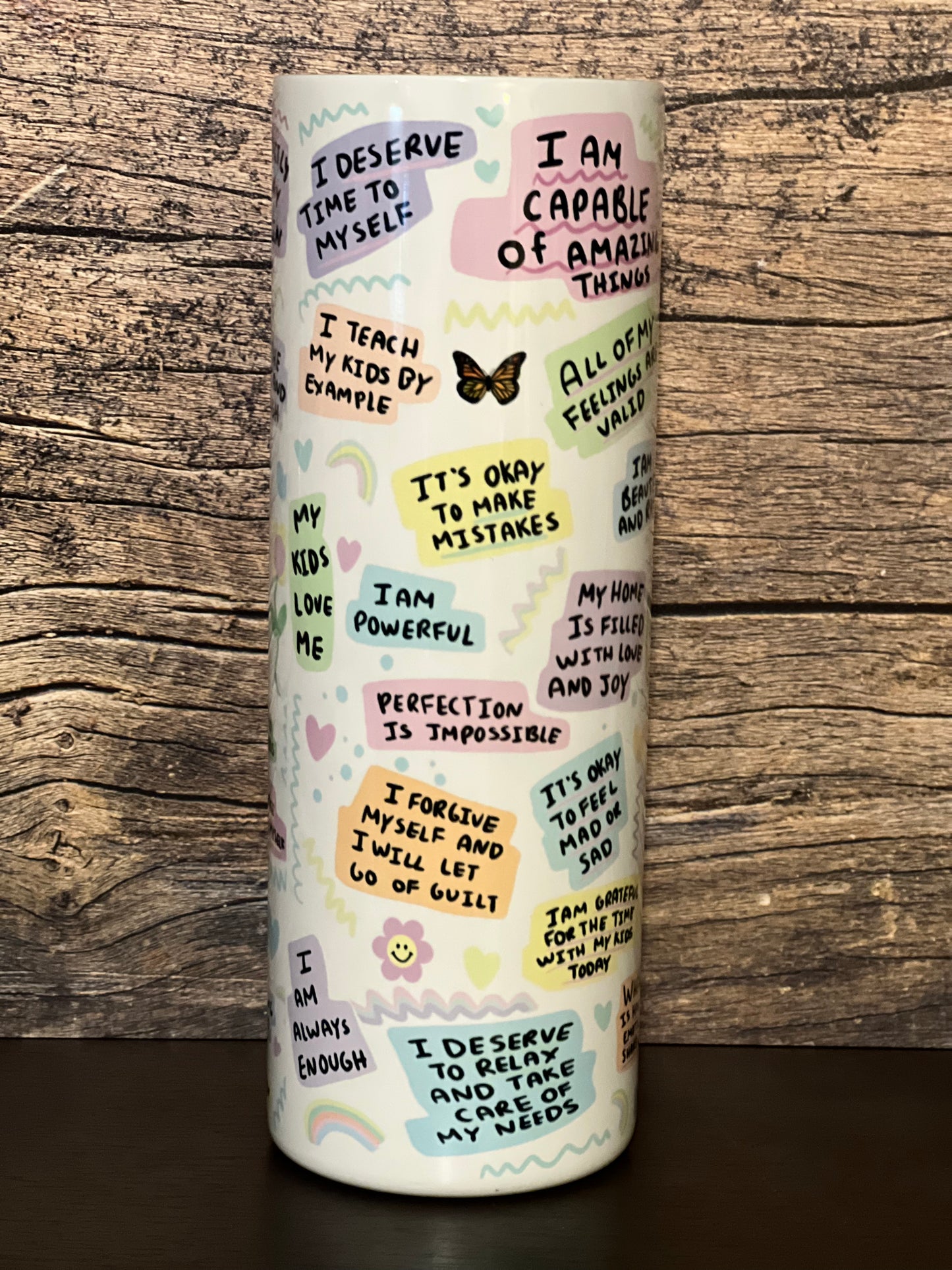 Mom Self Love Affirmations Tumbler